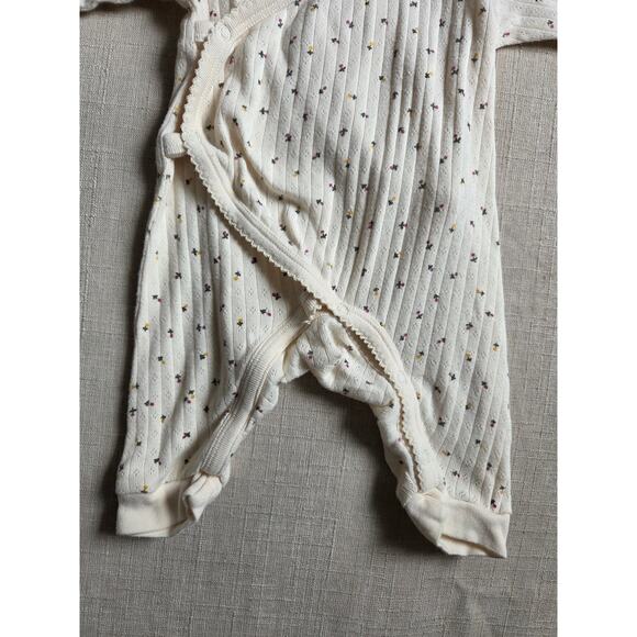 Nature Baby Pointelle Kimono Stretch & Grow Romper - Picture 3 of 5